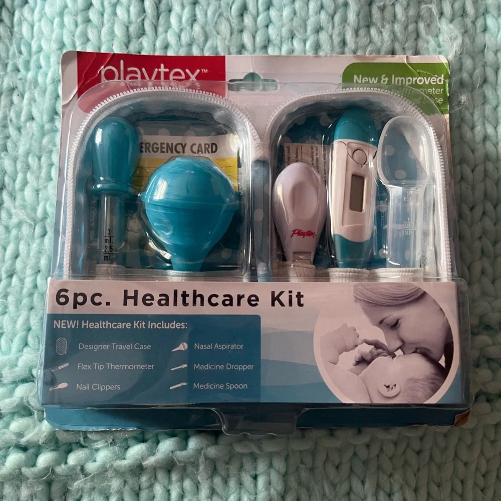Playtex Baby Healthcare Kit - Teal & White 6pc Set